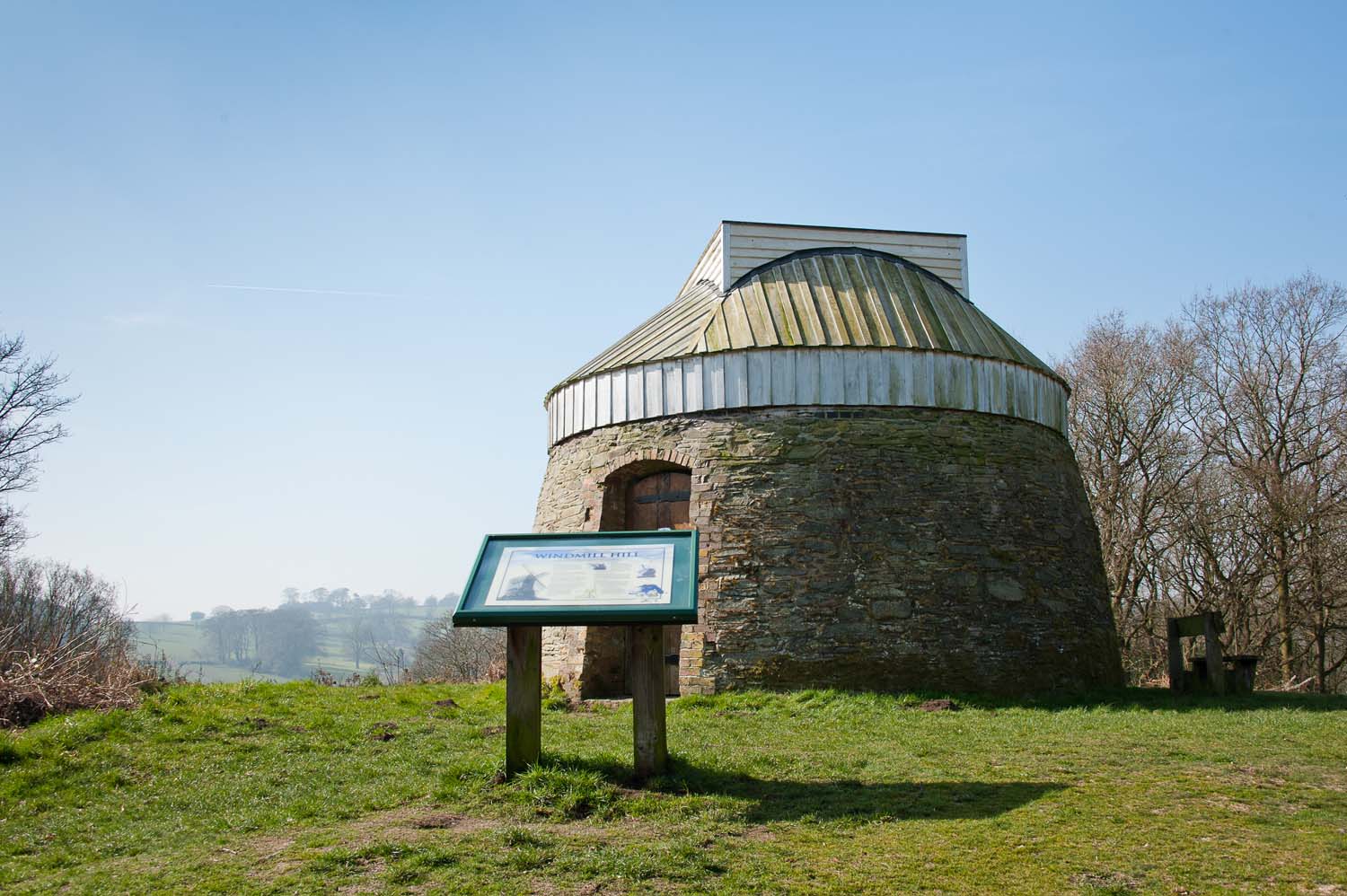 An autumn view of the old windmill at Broombriggs