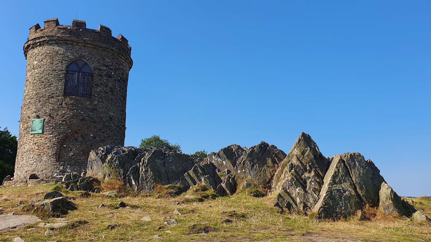 Rocky crags at Bradgate Park, next to the Old John tower.