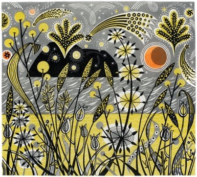 A piece of art by the printmaker Angie Lewin
