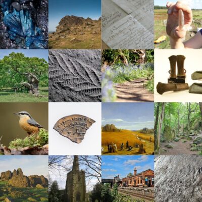 A selection of images representing the 100 treasures
