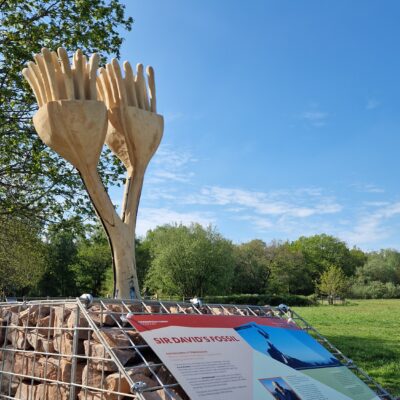 The new sculpture of Auroralumina, now on show at Beacon Hill.