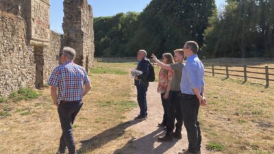 The evaluators received a personal tour of Grace Dieu Priory from Trustee Tom Clayton.