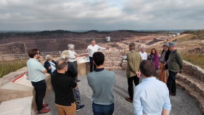 A group of people at the Mountsorrel Quarry View.